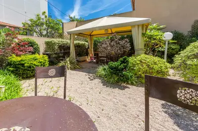 Plan de l'établissement Apartment 2 bedrooms2 bathroomsdouble terrace & Garden in Palm beach area