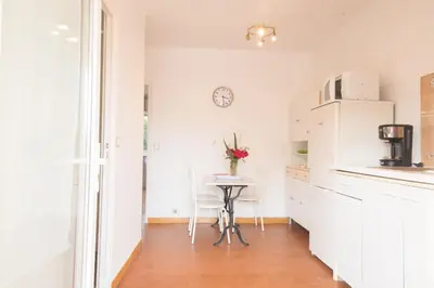 Cuisine ou kitchenette dans l'établissement villa 