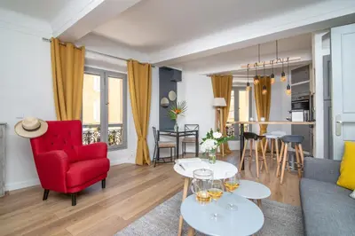 Coin salon dans l'établissement Appart' Vieil Antibes