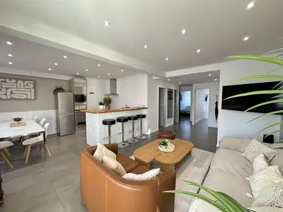Cuisine ou kitchenette dans l'établissement Cannes center perfect 3 bedroom