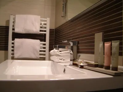 Salle de bains dans l'établissement Hotel Villa d'Elsa