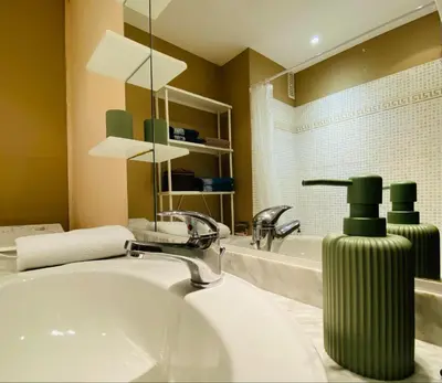 Salle de bains dans l'établissement Studio Cannes la Croisette