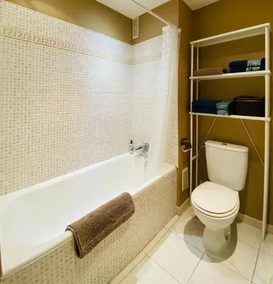 Salle de bains dans l'établissement Studio Cannes la Croisette