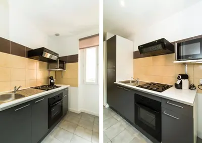 Cuisine ou kitchenette dans l'établissement Florella Achard Apartment