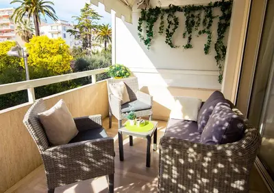 Balcon ou terrasse dans l'établissement Appartement CANNES IMPERIAL Pointe Croisette