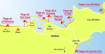 Plan de l'établissement Studio Antibes - 5min des plages - Parking gratuit - Climatisation