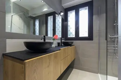 Salle de bains dans l'établissement Résidence Vue Mer Cannes