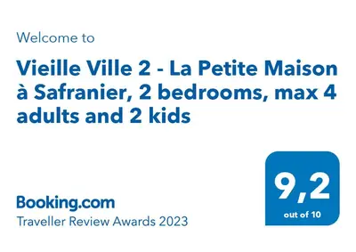 Certificat, récompense, panneau ou autre document affiché dans l'établissement Vieille Ville 2 - La Petite Maison à Safranier, 2 bedrooms, max 4 adults and 2 kids