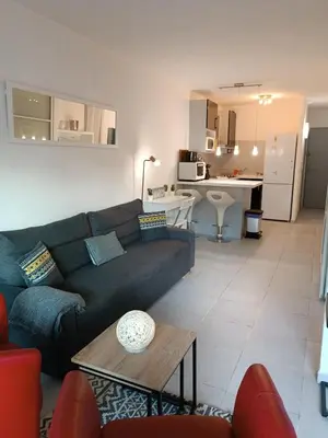 Cuisine ou kitchenette dans l'établissement Le Corinthe studio apartment