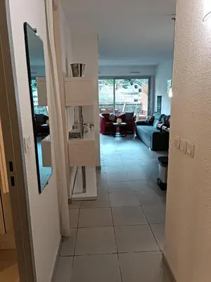 Coin salon dans l'établissement Le Corinthe studio apartment