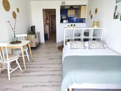 Cuisine ou kitchenette dans l'établissement Studio 