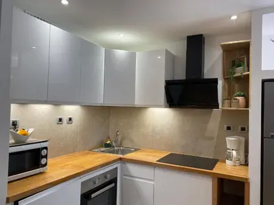 Cuisine ou kitchenette dans l'établissement Arthur Properties Rue d'Antibes