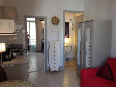 Cuisine ou kitchenette dans l'établissement Studio Cannes Croisette