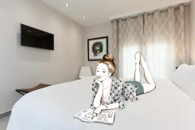Un ou plusieurs lits dans un hébergement de l'établissement Marriott- Croisette: Superb 3 bedrooms/ 3 baths