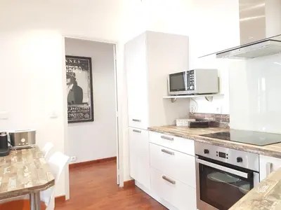 Cuisine ou kitchenette dans l'établissement Latour Sea Cannes