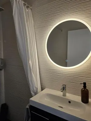 Salle de bains dans l'établissement Le Soleil