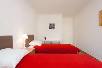 Un ou plusieurs lits dans un hébergement de l'établissement 3-Room Apartment with Terrace in Palm Beach