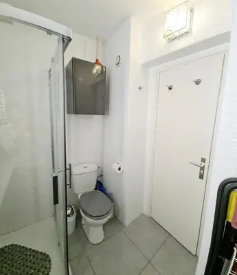 Salle de bains dans l'établissement Evasion Bleue