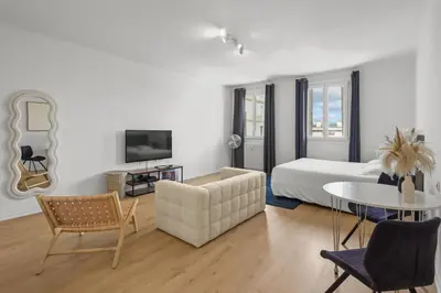 Télévision ou salle de divertissement dans l'établissement Magnifique appartement - 15 minutes a pieds PALAIS