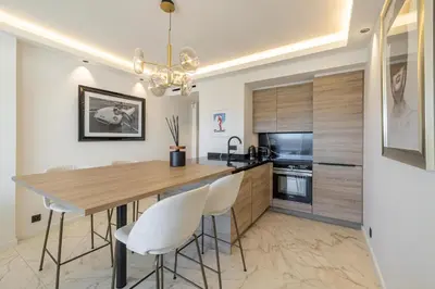 Cuisine ou kitchenette dans l'établissement Appartements Croisette Grand Hôtel