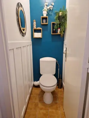 Salle de bains dans l'établissement Appart l'Estivaliere