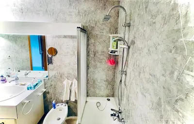 Salle de bains dans l'établissement Résidence Beauséjour