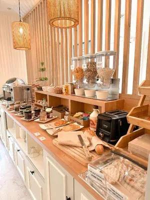 Cuisine ou kitchenette dans l'établissement Hôtel de Provence