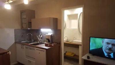 Cuisine ou kitchenette dans l'établissement Magnifique 