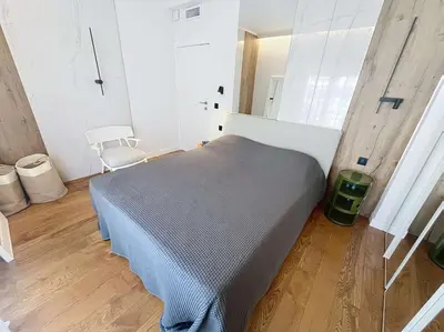 Un ou plusieurs lits dans un hébergement de l'établissement Fantastic penthouse 3 bedroom Croisette 406