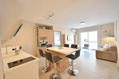 Cuisine ou kitchenette dans l'établissement 3-Room Apartment in the Heart of Cannes