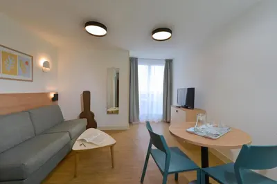 Coin salon dans l'établissement Residence Residéal Antibes