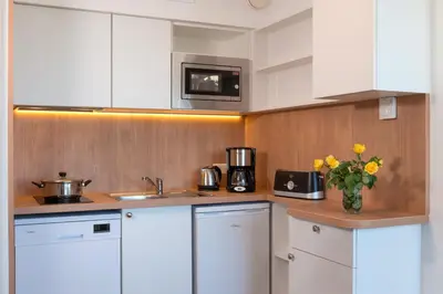 Cuisine ou kitchenette dans l'établissement Residence Residéal Antibes