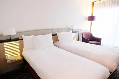 Un ou plusieurs lits dans un hébergement de l'établissement Thalazur Antibes - Hôtel & Spa