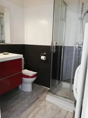 Salle de bains dans l'établissement Appartement 2P et parking privé à 50m des plages.