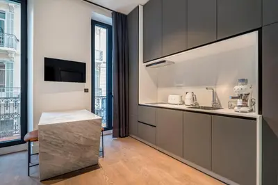 Cuisine ou kitchenette dans l'établissement RESIDENCE MONTEFIORE