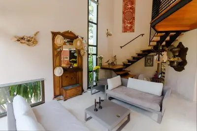 Coin salon dans l'établissement Villa Tsavorite - Cannes Californie
