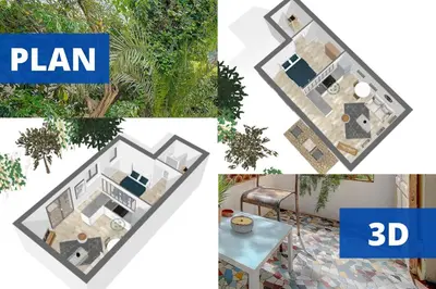Plan de l'établissement Le Alex - 800m des plages - extérieur - Verrière Côte d'Azur