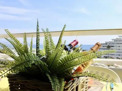Balcon ou terrasse dans l'établissement Appartement 2 Pièces avec Climatisation, 4 Couchages, à 100m de la Plage - FR-1-252A-33