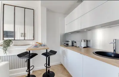 Cuisine ou kitchenette dans l'établissement Cannes Croisette Majestic Miramar
