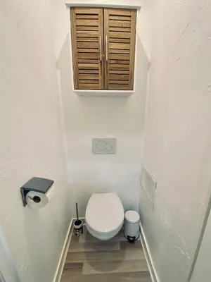 Salle de bains dans l'établissement CAUVI - Antibes Centre, WIFI, Climatisation, 4 personnes