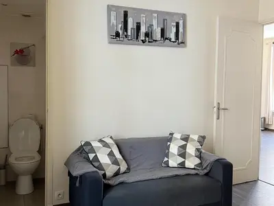 Salle de bains dans l'établissement Cannes Centre, 3 Chambres, Plage et La Croisette à 50m