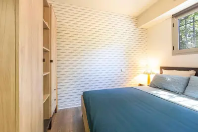 Un ou plusieurs lits dans un hébergement de l'établissement Salvy 2 bedrooms near the beach 300 meters
