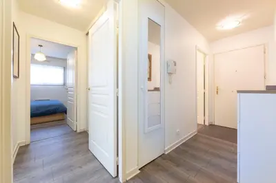 Un ou plusieurs lits dans un hébergement de l'établissement Salvy 2 bedrooms near the beach 300 meters
