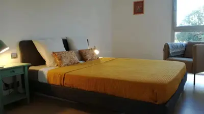 Un ou plusieurs lits dans un hébergement de l'établissement Appt 70m2, 3P, Toit-terrasse, Vue mer, Proche plage