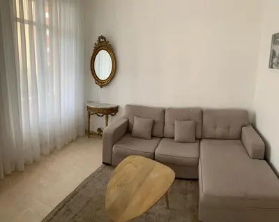 Coin salon dans l'établissement Beautiful Apartment 2mn walking distance from La Croisette and The Beach