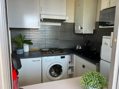 Cuisine ou kitchenette dans l'établissement Les Océanides Resort