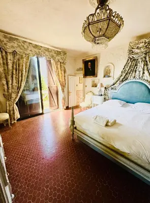 Un ou plusieurs lits dans un hébergement de l'établissement Somptuous exotic villa in Cannes