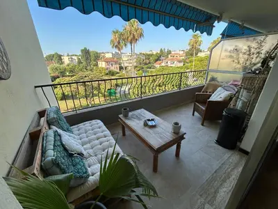 Balcon ou terrasse dans l'établissement Appartement 60m2 à 500m des plages