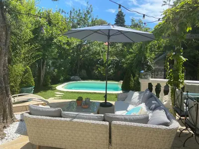 Piscine de l'établissement Cap d'Antibes 50m from the beach 3 bedrooms/Pool ou située à proximité