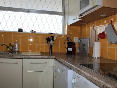 Cuisine ou kitchenette dans l'établissement Studio calme, climatisé et équipé avec terrasse vue mer - 2 couchages - FR-1-252A-67